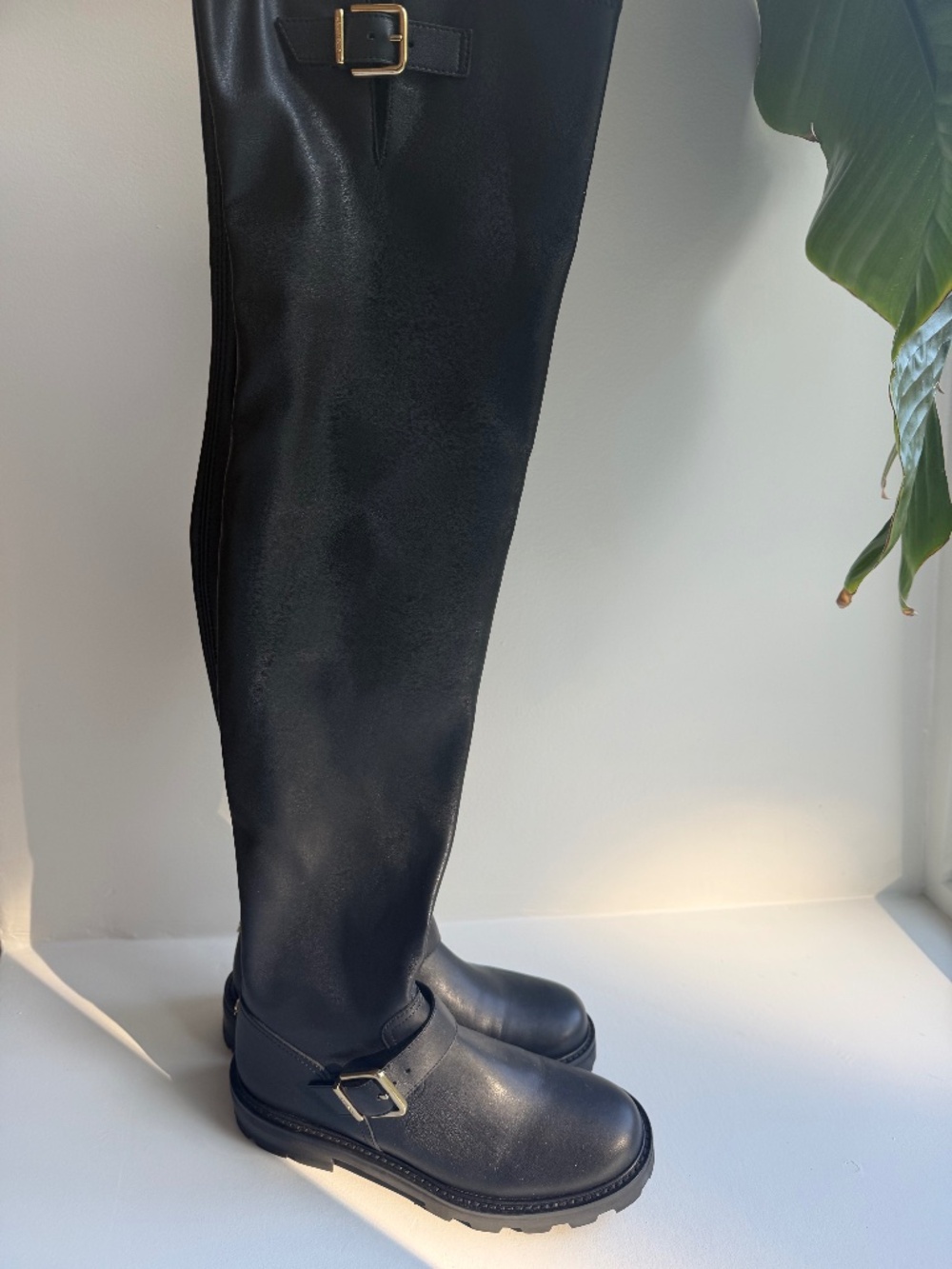 JIMMY CHOO Biker Over The Knee  Boots